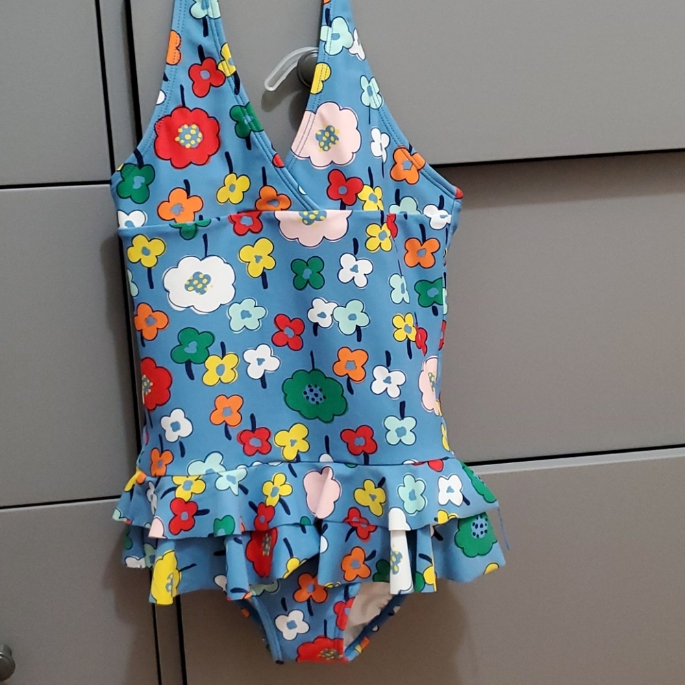 Hanna Andersson 120 cm floral halter swimsuit like